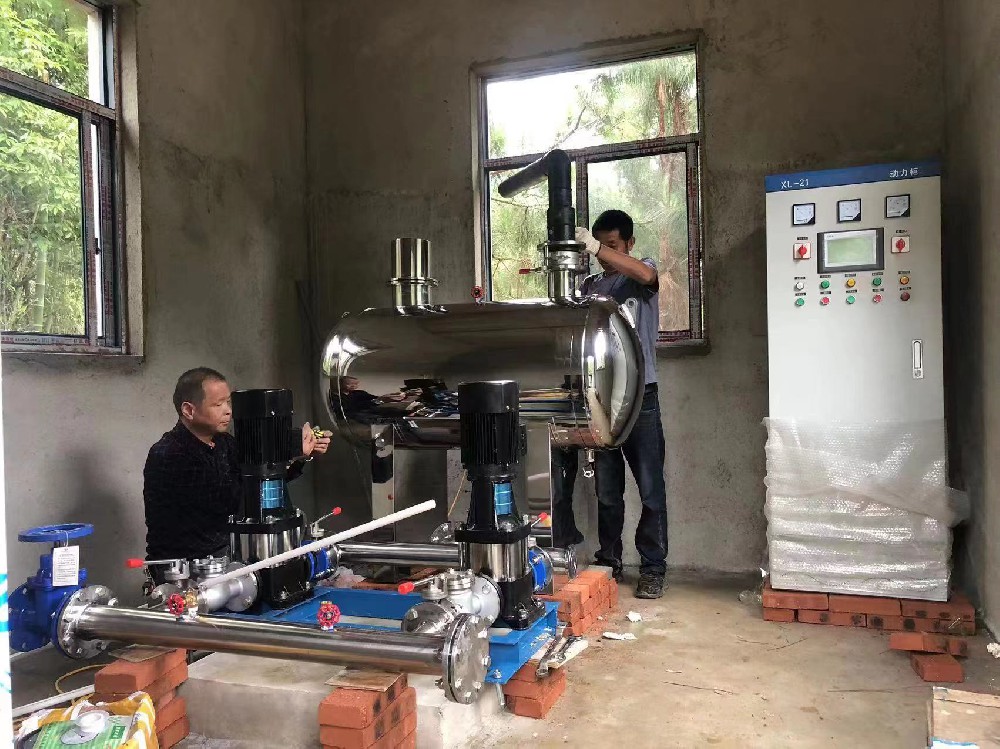 广东东至县龙泉高泉村水厂远距离二次增压 无负压变频供水设备